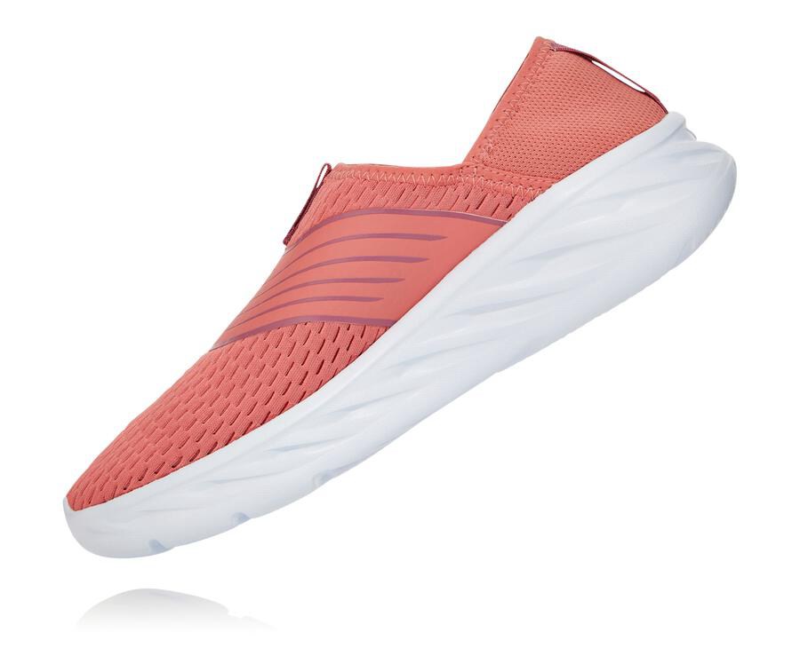 Sandalias Hoka One One Mujer - Ora Recovery - Naranjas/Blancas - DGK943652